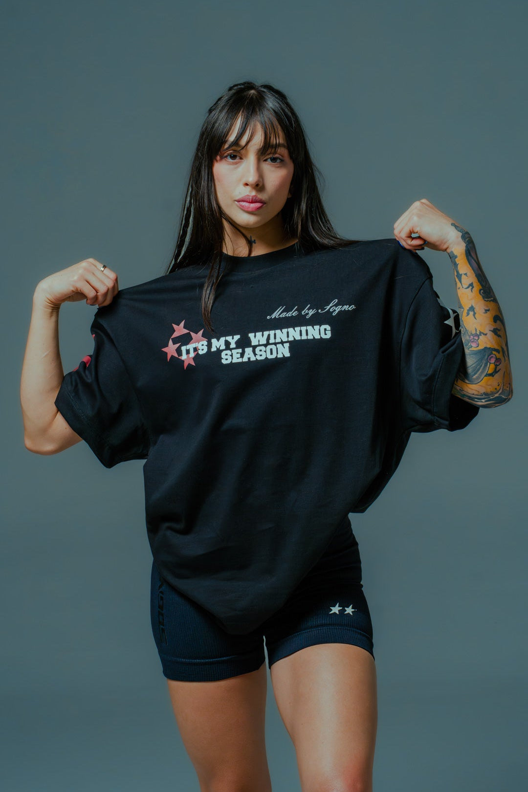 Oversized It's My Born To Create- Negra/Dama