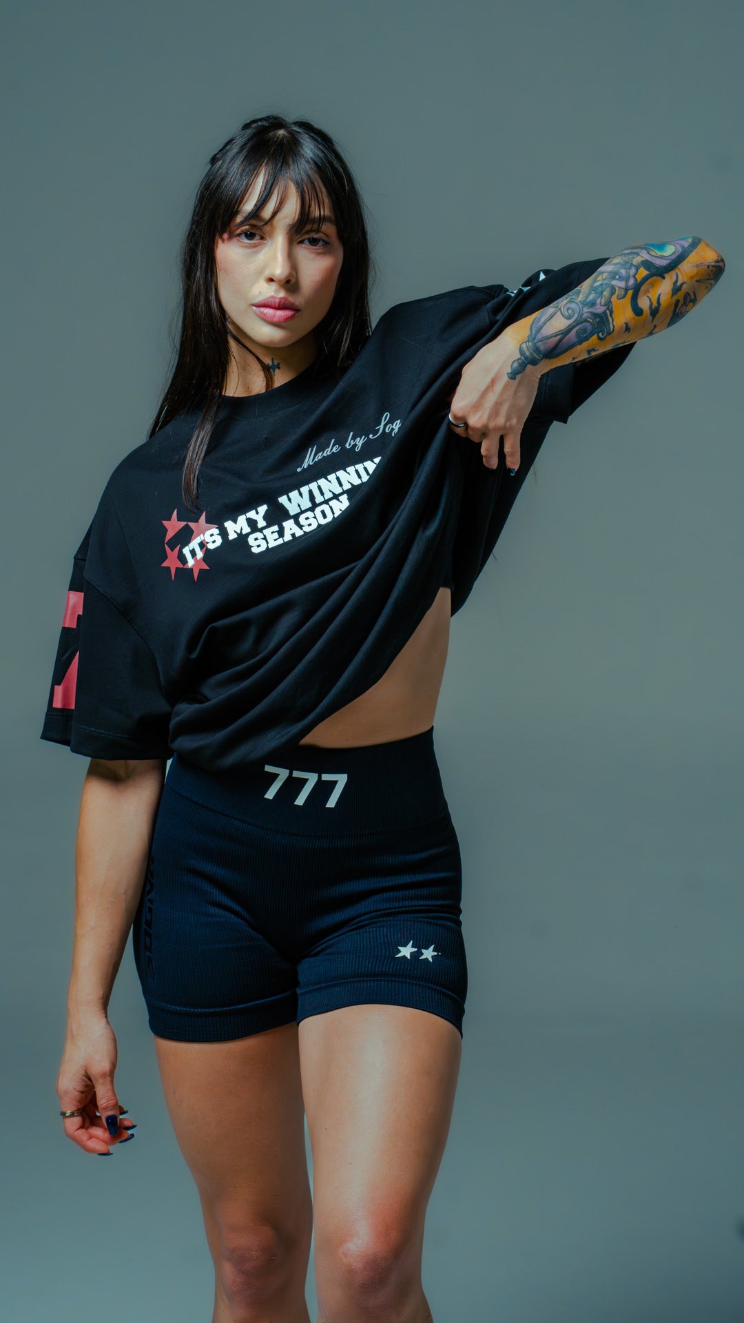 Oversized It's My Born To Create- Negra/Dama