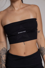 Top Remainder Strapless Negro