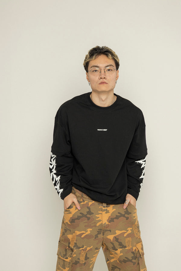 Buzo Unspeakable Long Two Sleeve-Negro