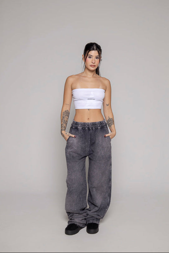 Sudadera Remainder Dama Stone-Gris