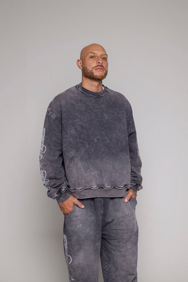 Hoodie Oversized  Remainder Stone-Gris