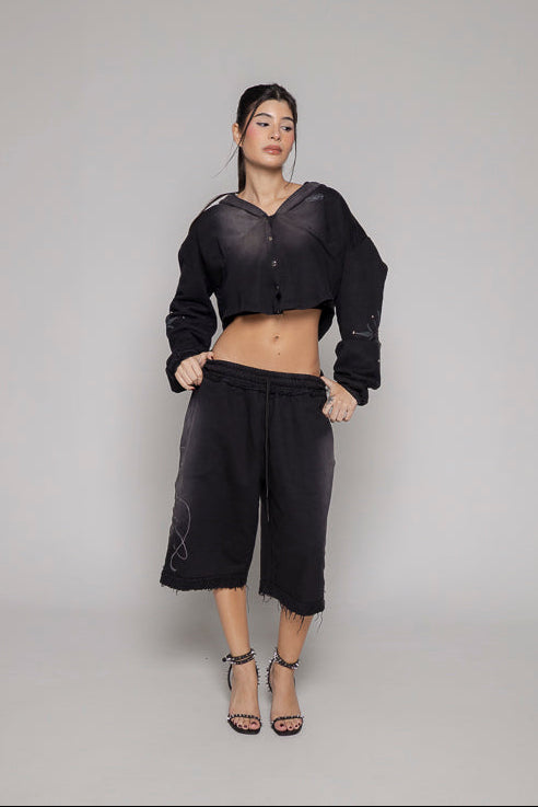 Bermuda/Jorts Remainder Dama Sogno-Negro