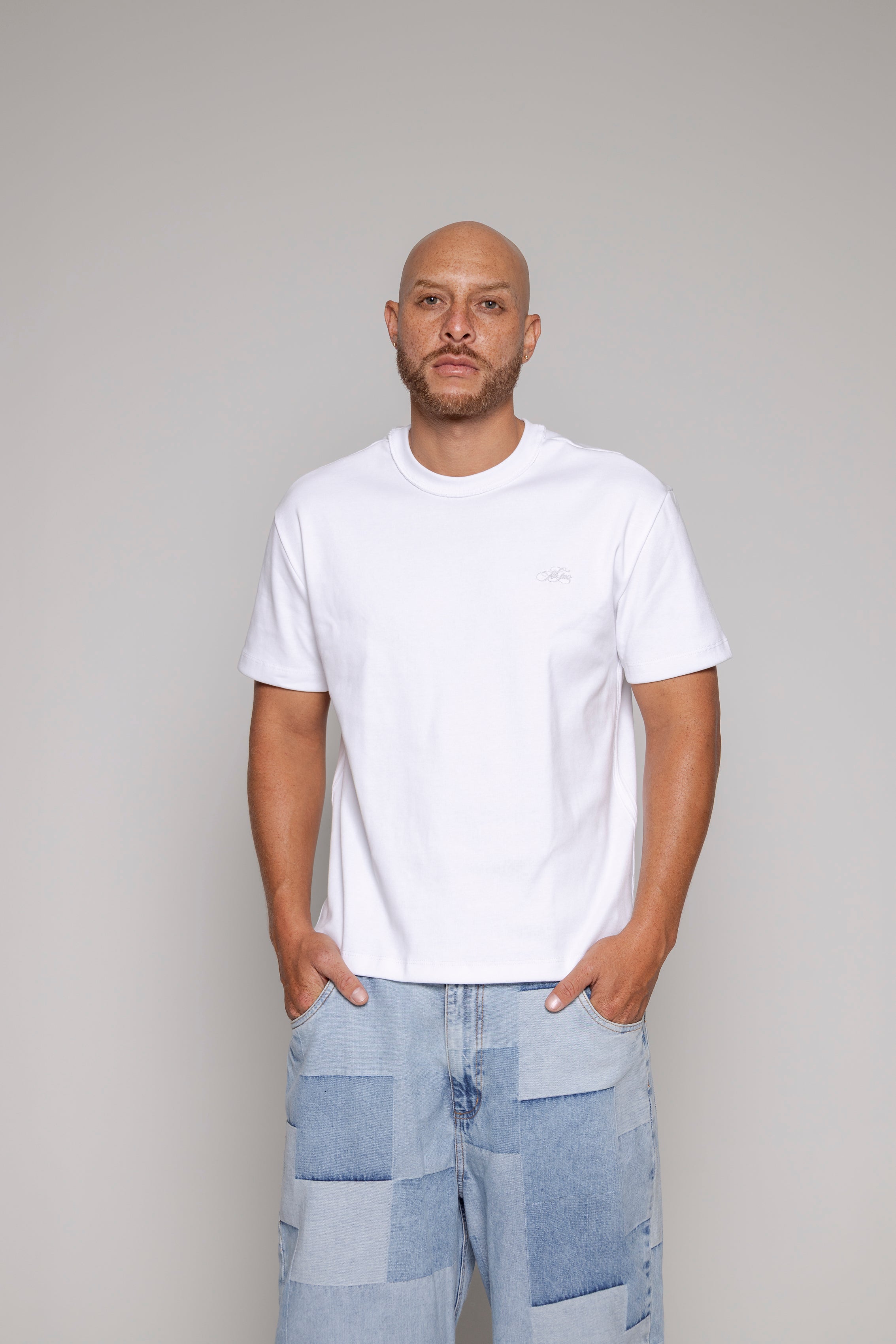 Camiseta Remainder Rib-Blanca