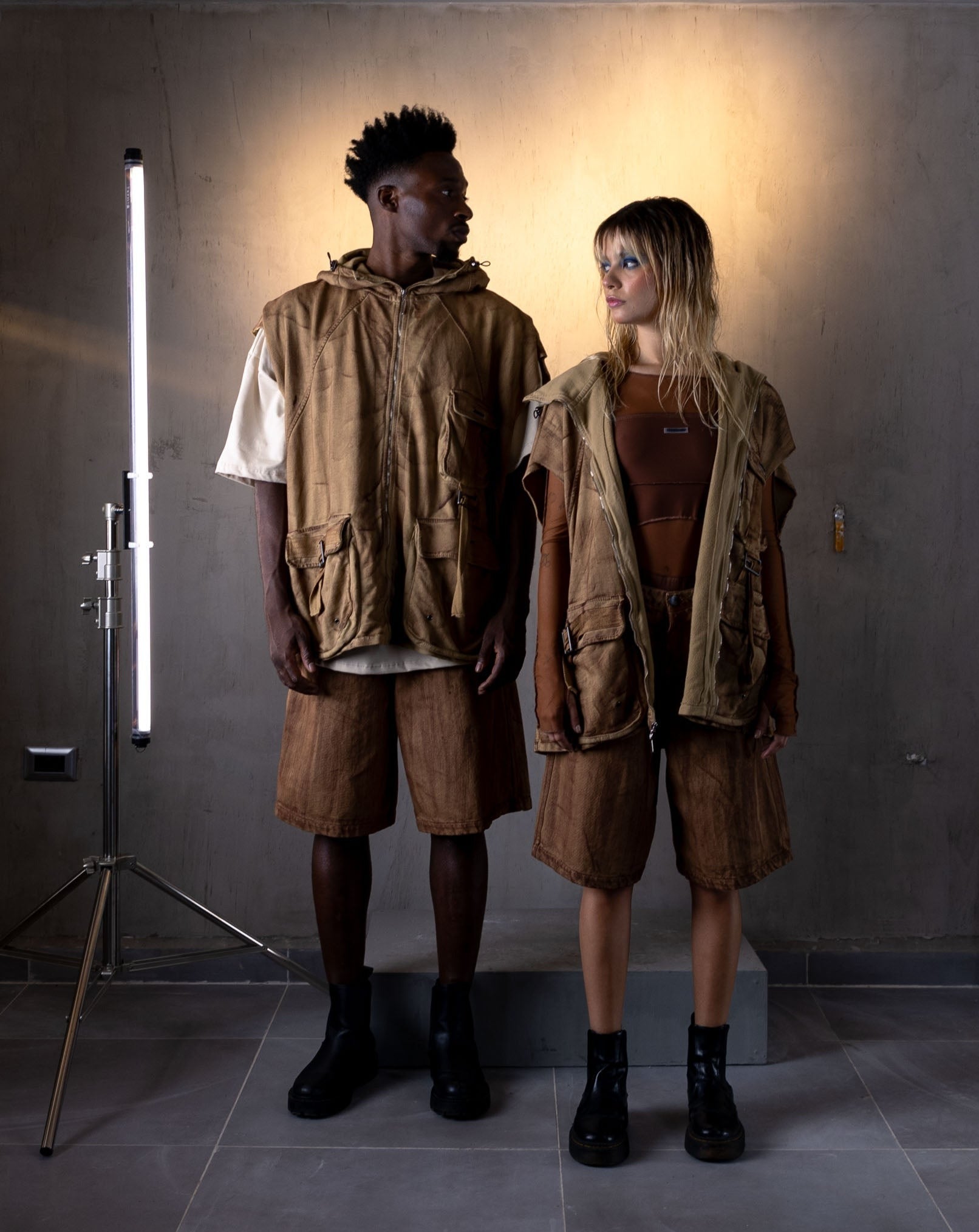 Chaleco Unisex Oversize-Caqui