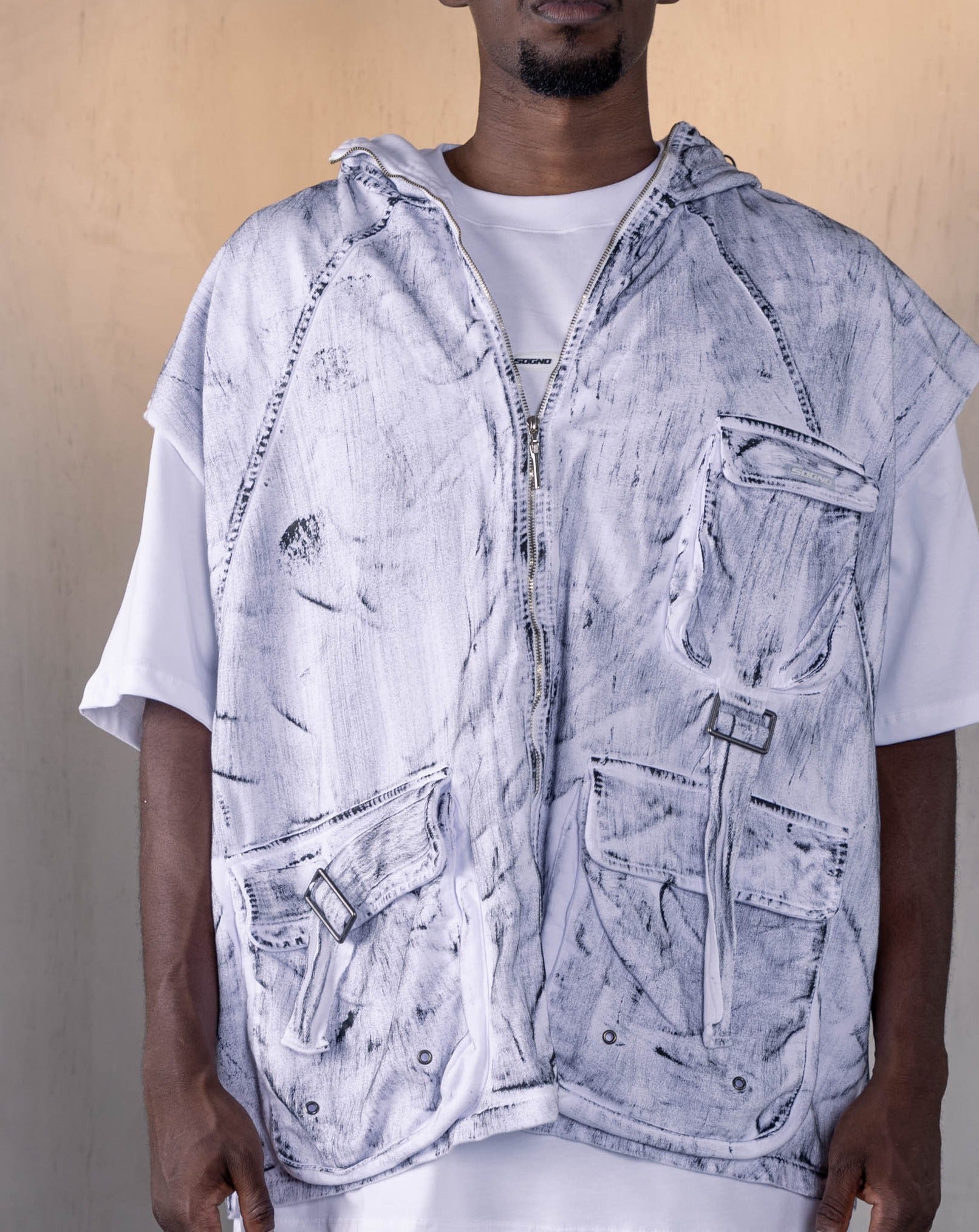 Chaleco Unisex Oversize-Blancoi