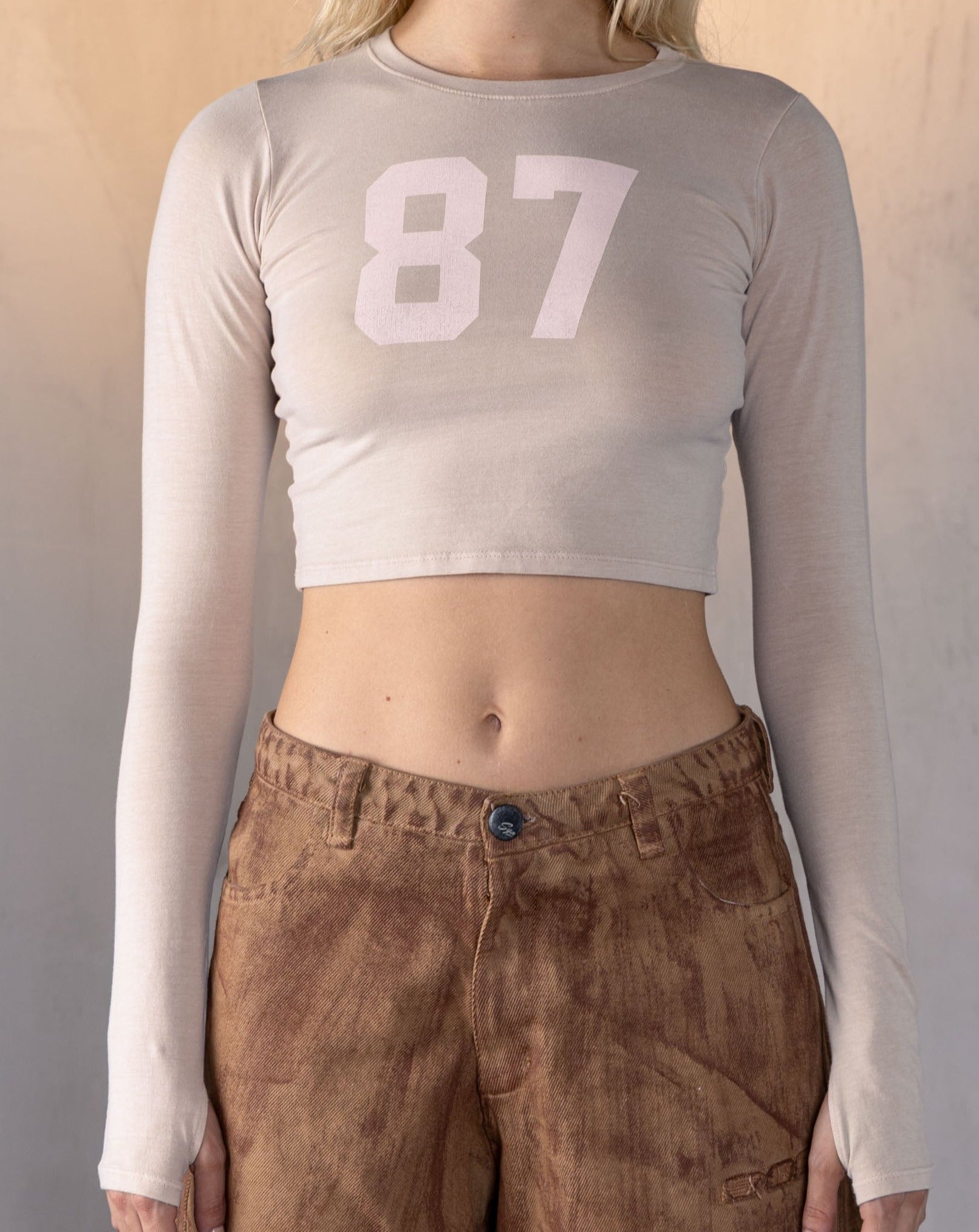 Buzo Croptop-Stone Caqui