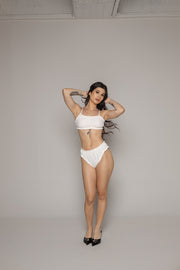 Panty The Art Bolero Tiro Alto-Crema