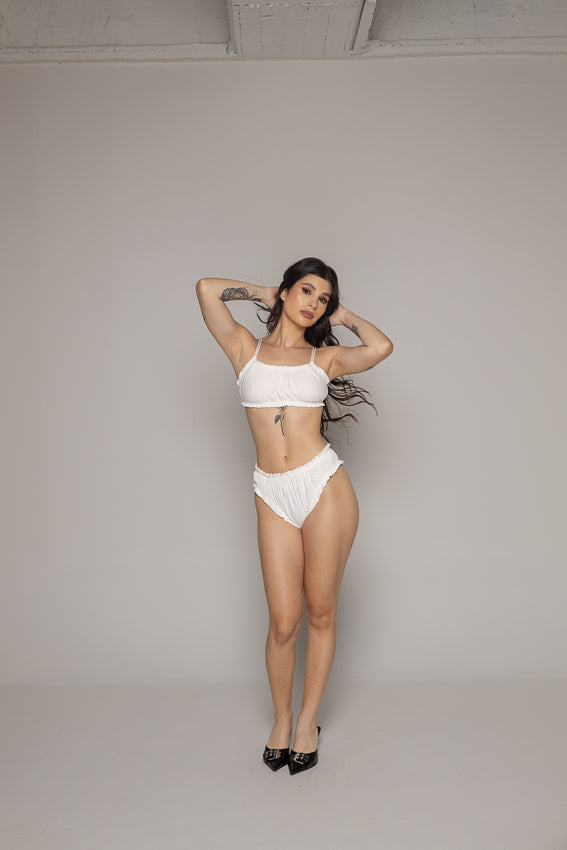 Panty The Art Bolero Tiro Alto-Crema