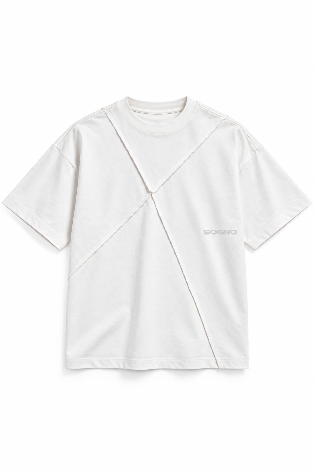 Camiseta Sogno Studio – White Cross Seam