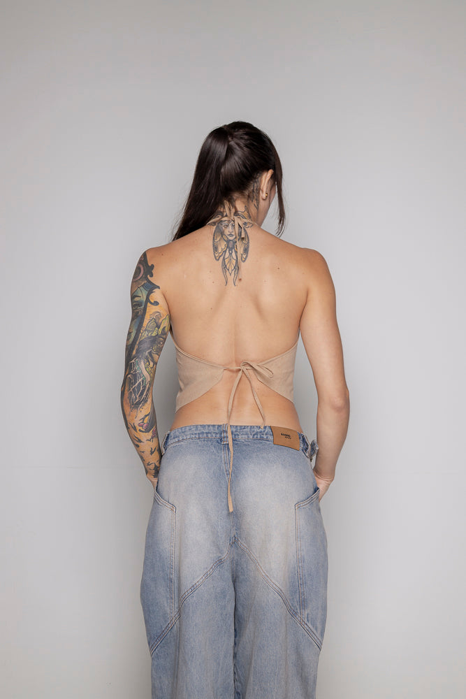 Top Courage Tipo Pañoleta-Beige