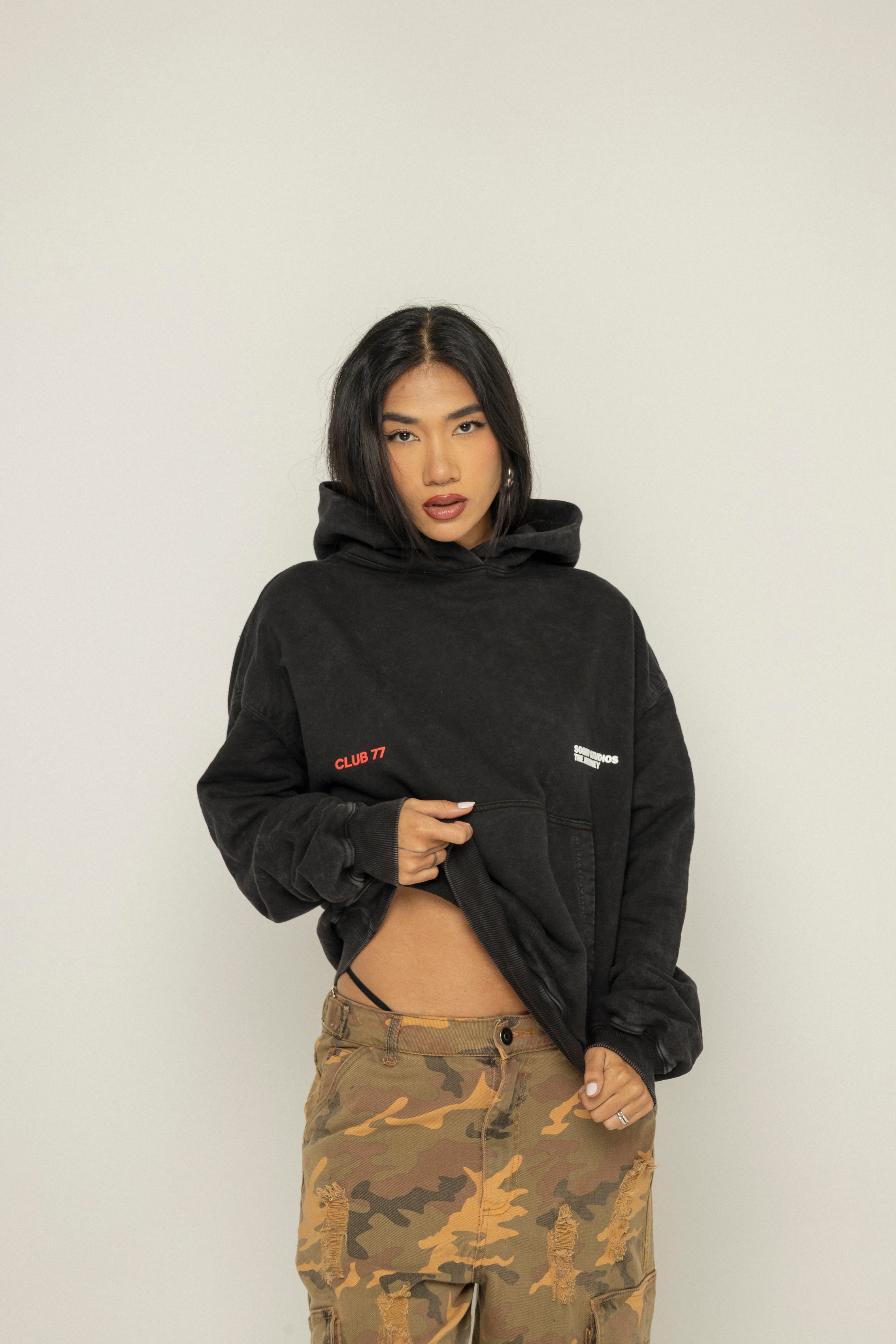 Stone Shadow Hoodie Dama Unspeakable-Negro