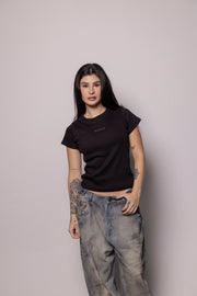 Camiseta 87/27 Basic Rib-Negra