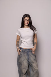 Camiseta 87/27 Basic Rib-Beige