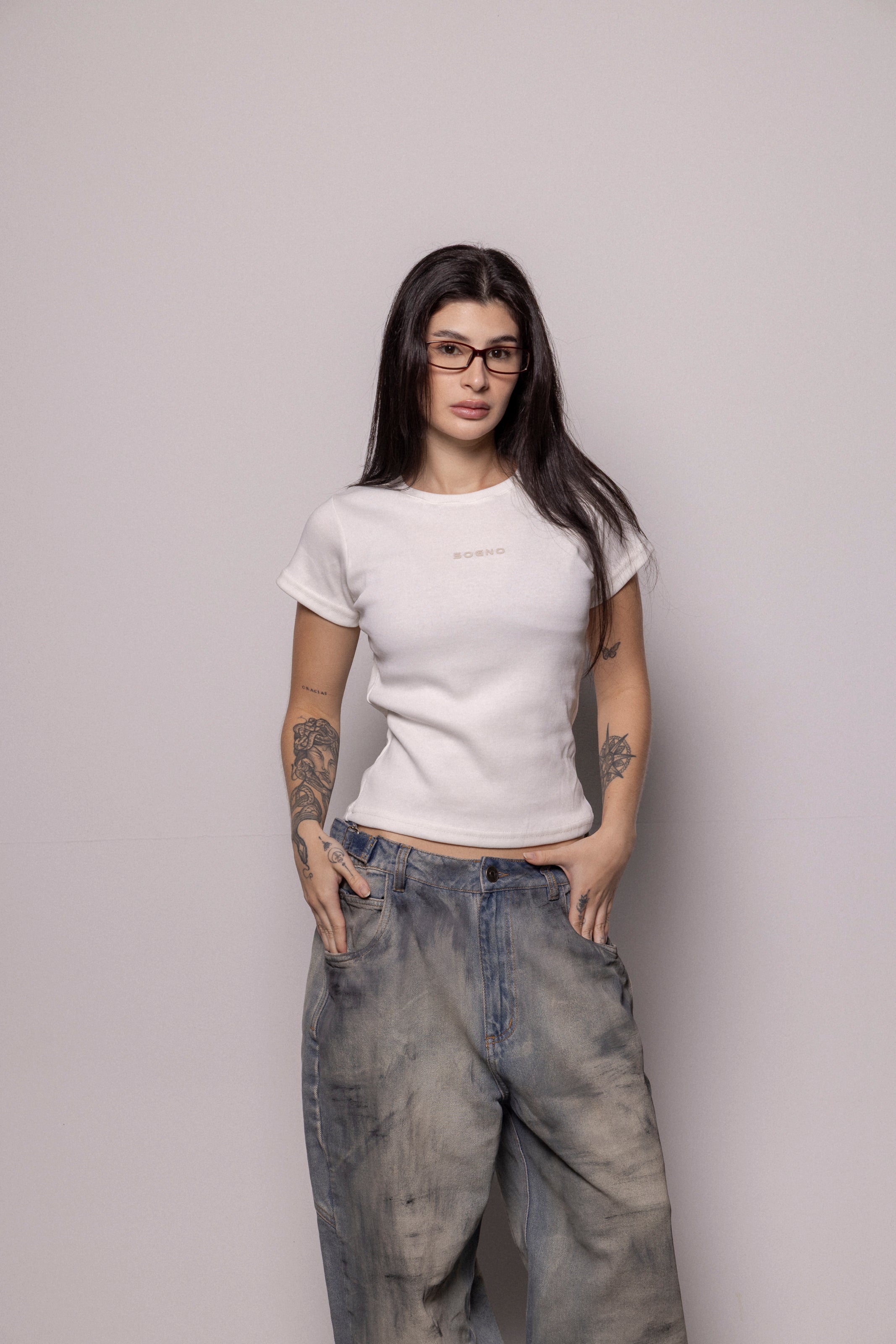 Camiseta 87/27 Basic Rib-Beige