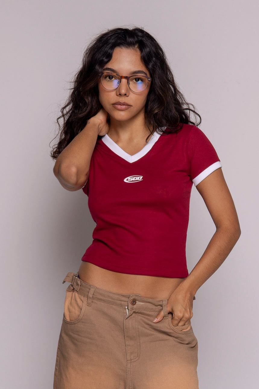 Camiseta Motion Cuello V-Vino