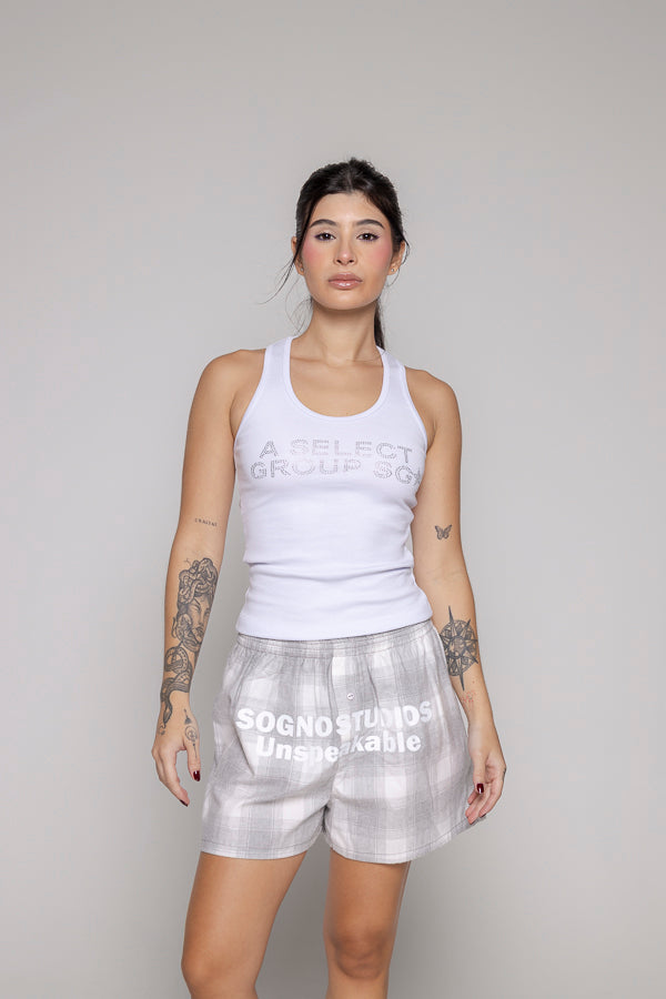 Boxer Unisex Cuadros-Gris
