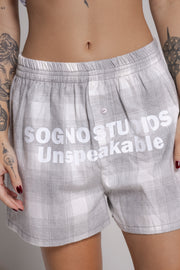 Boxer Unisex Cuadros-Gris