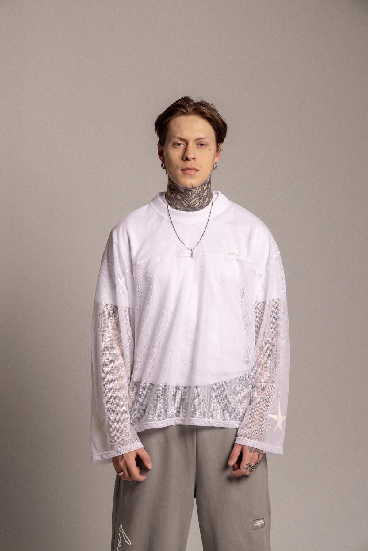 Buzo Malla Affirmation Boxy- Blanco