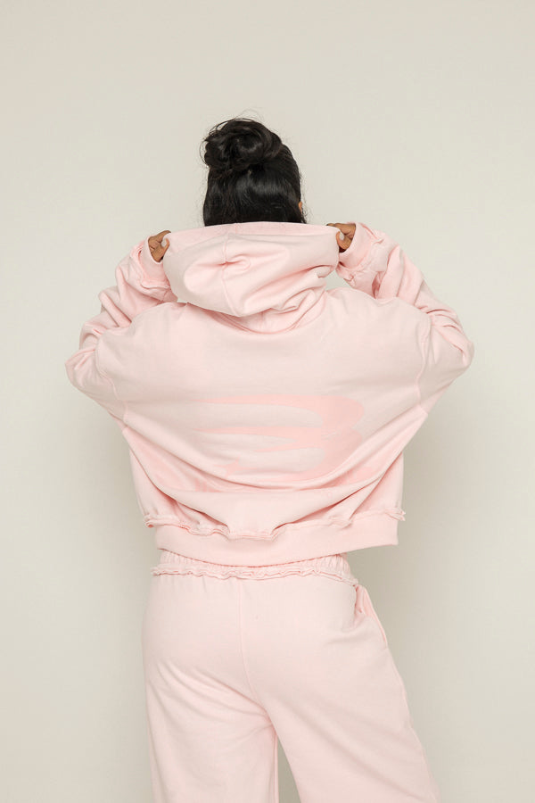 Hoodie Oversized Puff Dama Unspeakable-Rosa