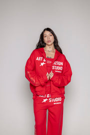 Hoodie Courage Dama Sgo-Rojo