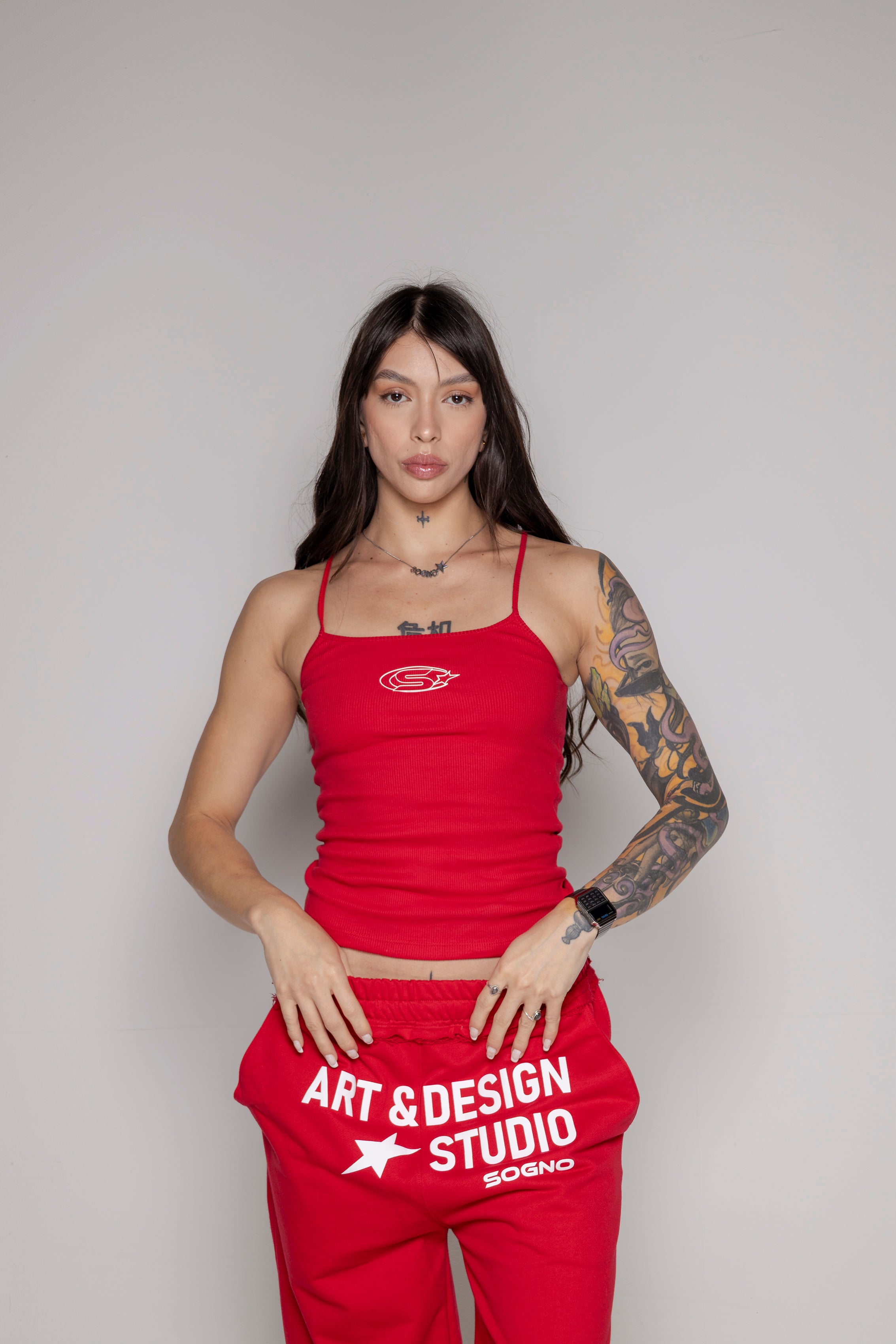 Top Courage Tirantes-Rojo