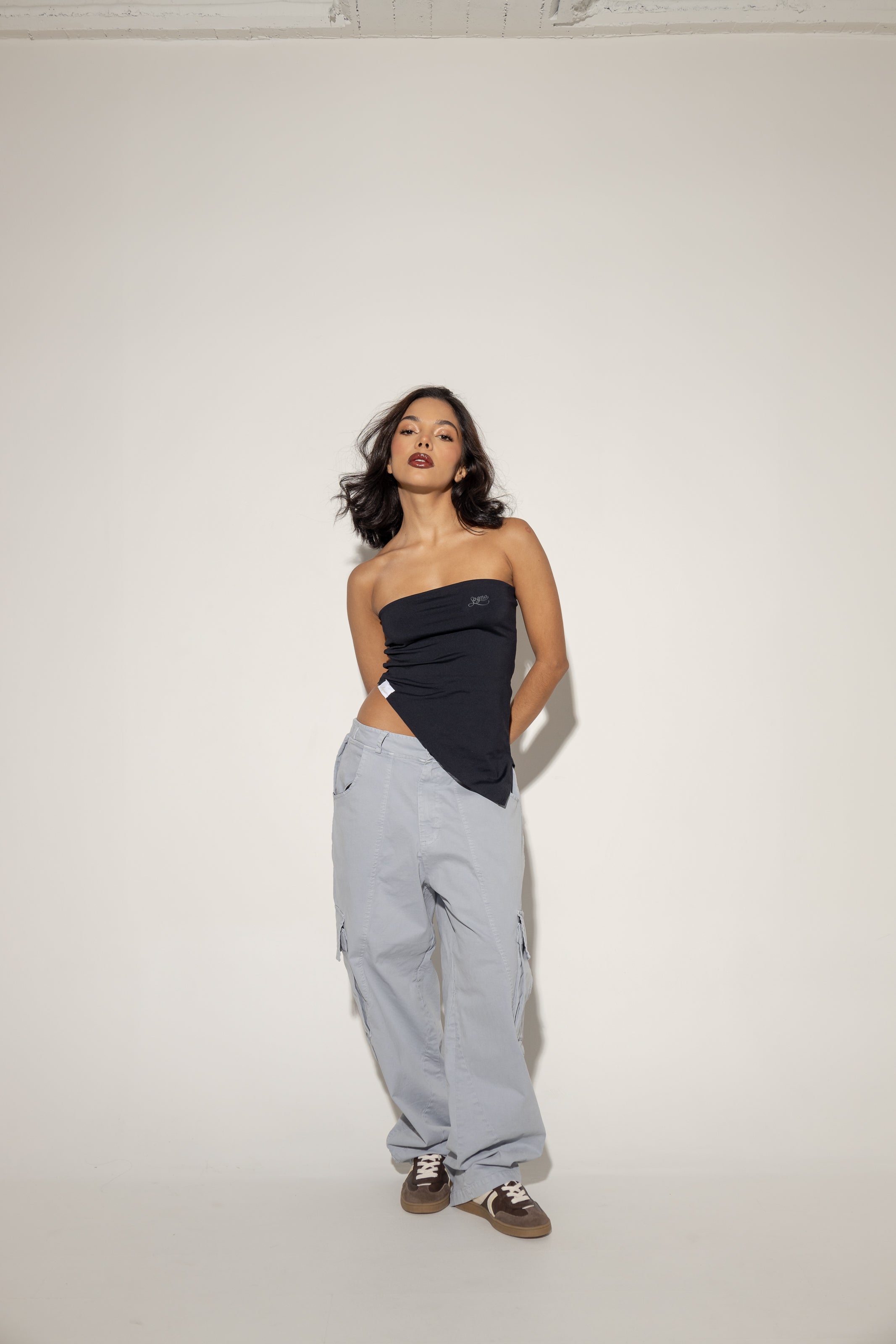 Pantalón Baggy Dama Cargo Redemption-Gris