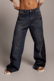 Jean Bicolor Affirmation Wide Leg