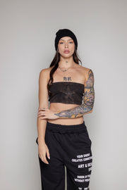 Top Courage Strapless Negro/Stone