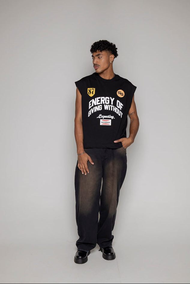 Baggy Courage Negro Desgastes