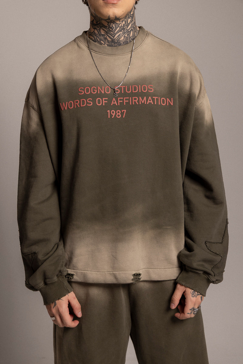 Buzo Oversized Affirmation – Washed Green