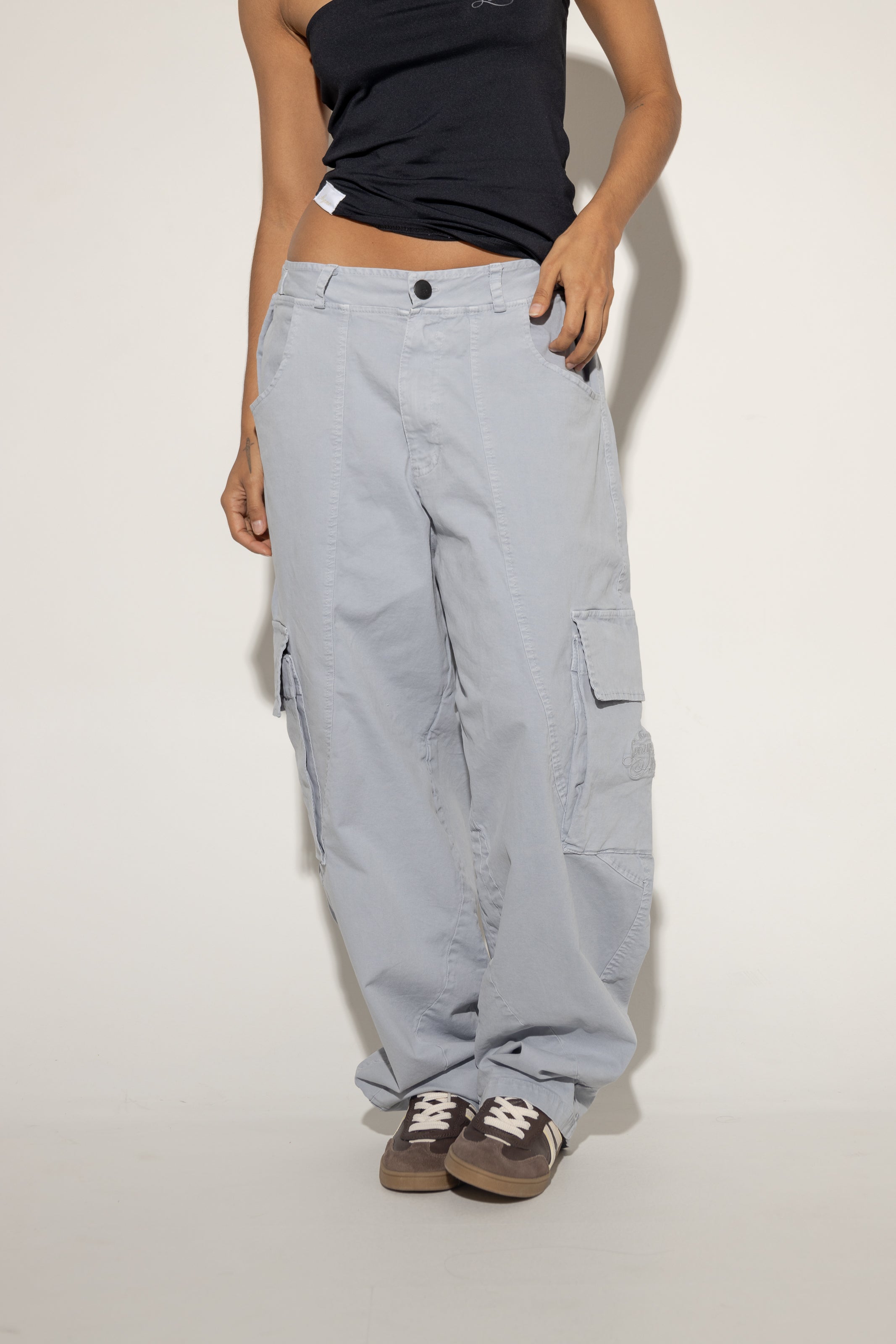 Pantalón Baggy Dama Cargo Redemption-Gris