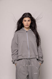 Hoodie 87/27 Sgo Dama-Gris