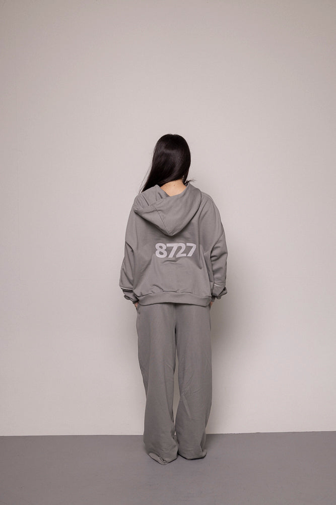 SET HOODIE Y SUDADERA DAMA-GRIS