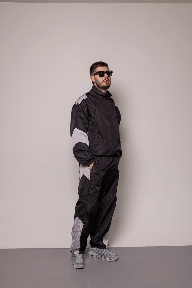 SET CHAQUETA Y SUDADERA ANTIFLUIDO-NEGRO