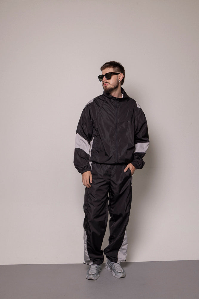 SET CHAQUETA Y SUDADERA ANTIFLUIDO-NEGRO