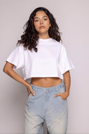CropTop Basic Motion-Blanco