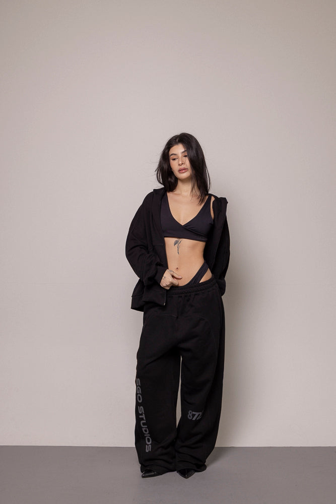 SET BUZO Y SUDADERA DAMA-NEGRO