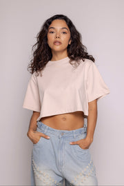 CropTop Basic Motion-Beige