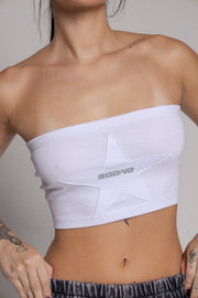 Top Remainder Strapless Blanco