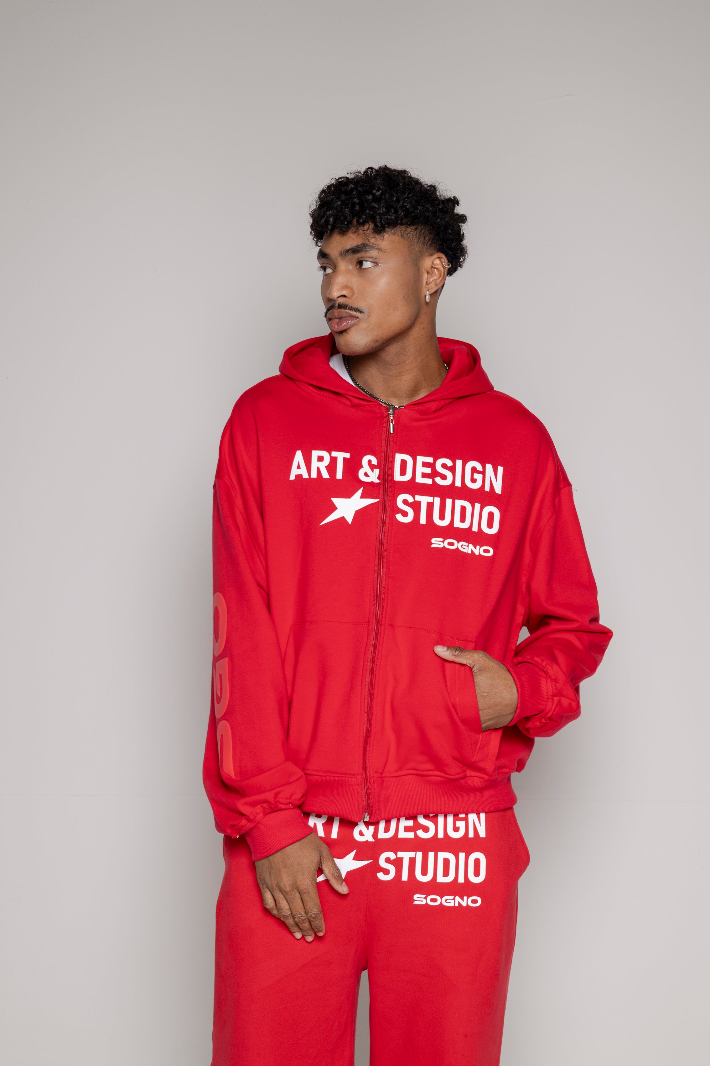 Hoodie Courage Sgo-Rojo