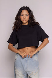 CropTop Basic Motion-Negro