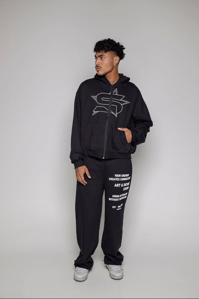 Hoodie Courage Energy-Negro