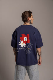 Oversized Flor Affirmation-Azul