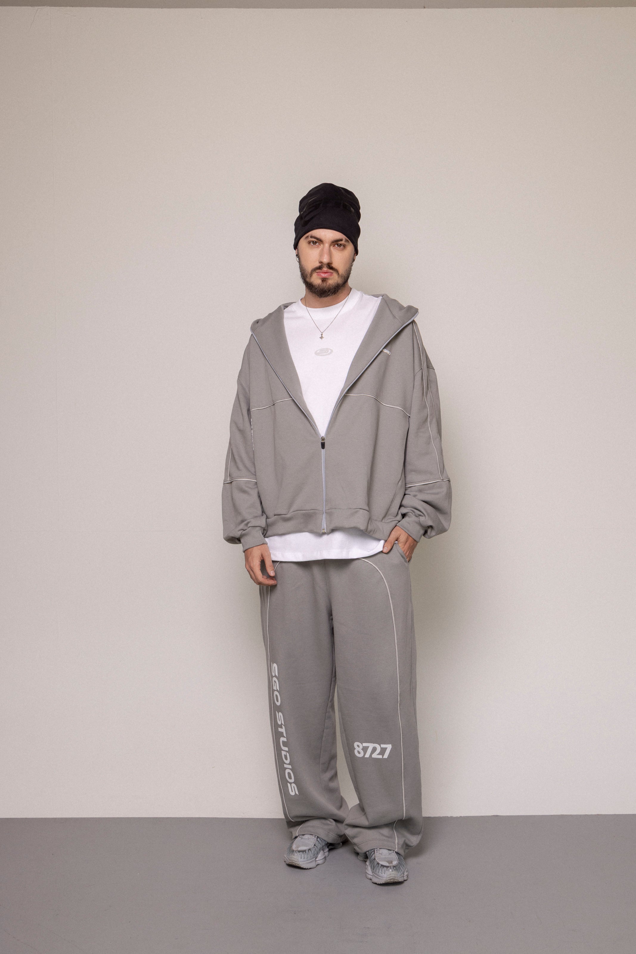 SET HOODIE Y SUDADERA 87/27-GRIS