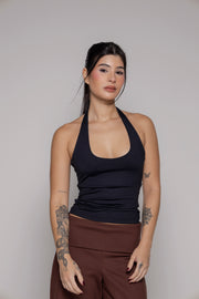 Top Remainder Halter-Negro