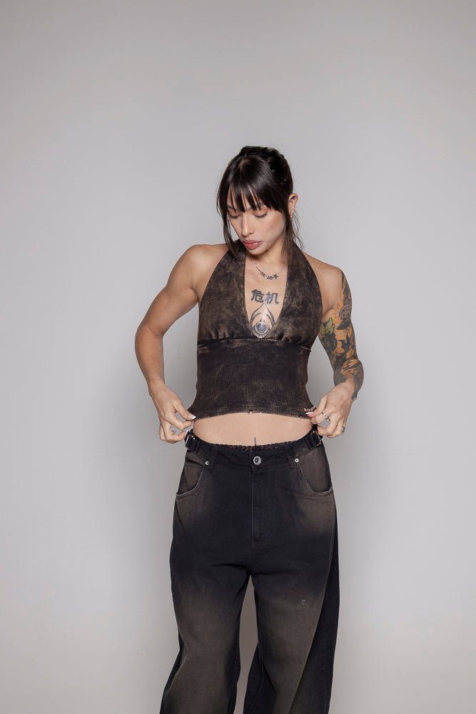 Top Courage Rib Tipo Halter