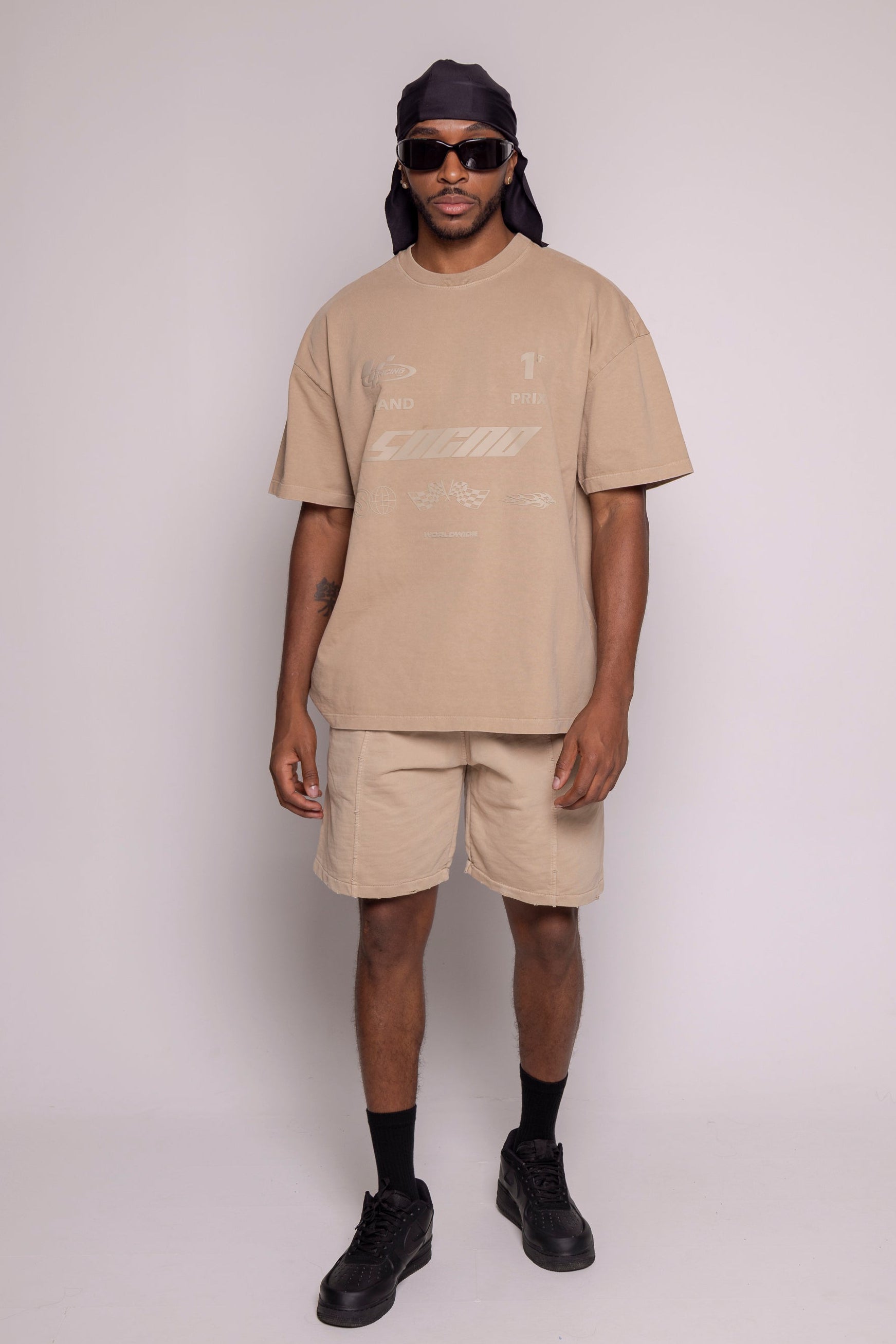 Set Oversized y Bermuda-Camel