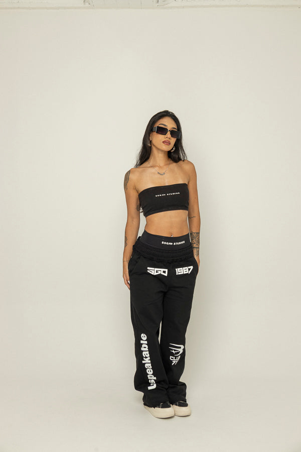 Sudadera Puff Dama Unspeakable-Negro