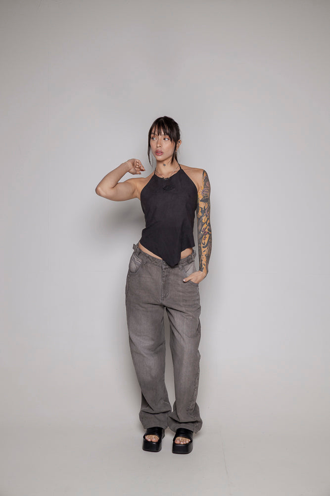 Top Courage Tipo Pañoleta-Negro